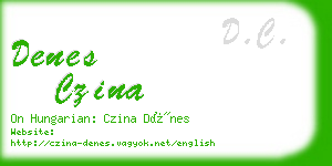 denes czina business card